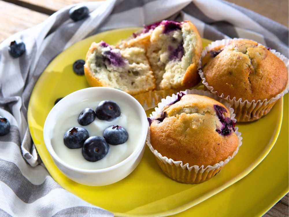 Joghurtos-áfonyás muffin