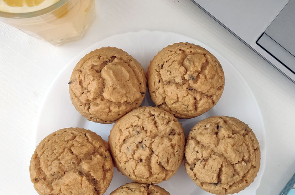 Egészséges levendulás-citromos muffin